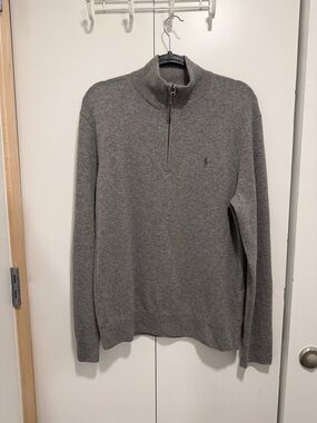 Polo by Ralph Lauren Charcoal Gray Half-Zip Sweater